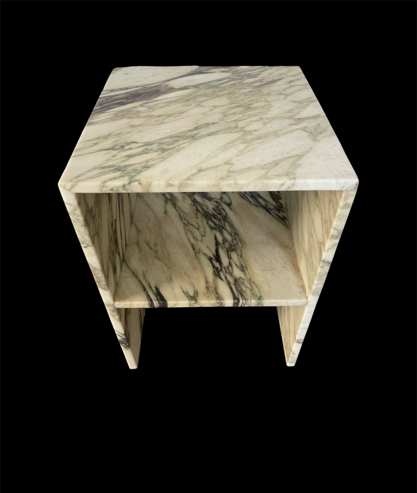 Tavolo minimal  marmo calacatta viola monet