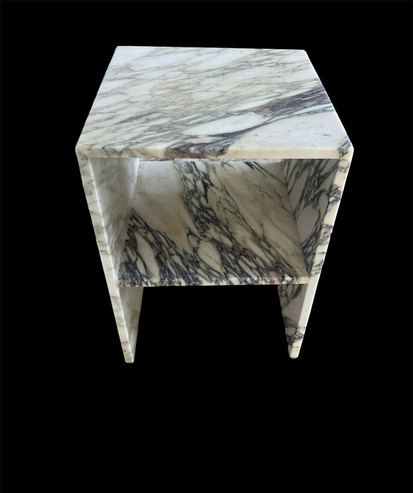Tavolo minimal  marmo calacatta viola monet